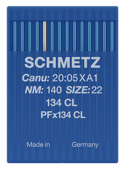 Schmetz 134 CL Size 140 Industrial Sewing Machine Needles Pack of 10 Standard Round Point for heavy fabrics Schmetz 134 CL Size 140 Industrial Sewing Machine Needles Pack of 10 Standard Round Point for heavy fabrics