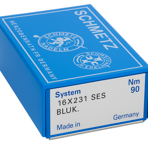 Schmetz 16X231 SES BLUK Size 90 Industrial Sewing Machine Needles Pack of 10 with non-stick coating for synthetics and coated textiles