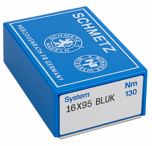 Schmetz 16X95 BLUK Size 130 Industrial Sewing Machine Needles Pack of 10 with Teflon coating for heavy fabrics and synthetics Schmetz 16X95 BLUK Size 130 Industrial Sewing Machine Needles Pack of 10 with Teflon coating for heavy fabrics and synthetics