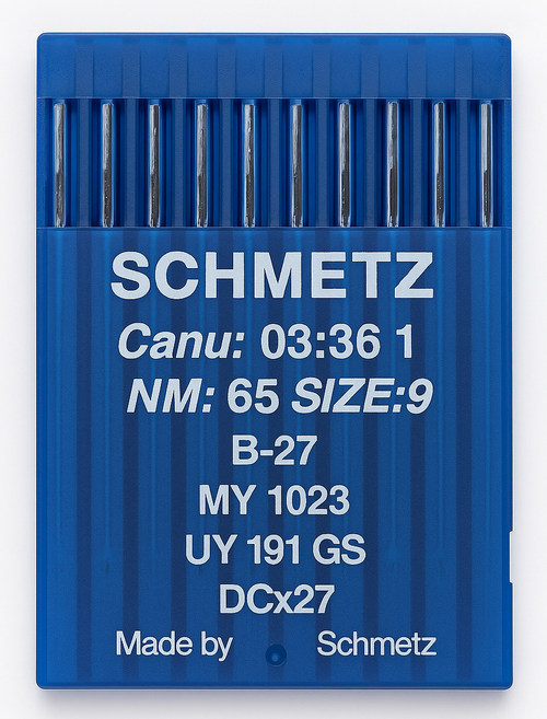 Schmetz B27 Size 65 industrial sewing machine needles pack of 10 for chainstitch machines Schmetz B27 Size 65 industrial sewing machine needles pack of 10 for chainstitch machines