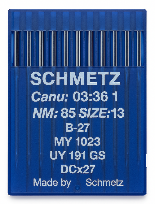 Schmetz B27 Size 85 industrial sewing machine needles pack of 10 for chainstitch machines Schmetz B27 Size 85 industrial sewing machine needles pack of 10 for chainstitch machines