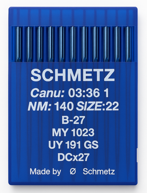 Schmetz B27 Size 140 industrial sewing machine needles pack of 10 for chainstitch machines Schmetz B27 Size 140 industrial sewing machine needles pack of 10 for chainstitch machines