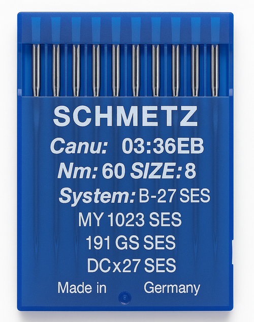 Schmetz B27 SES Size 60 industrial sewing machine needles light ball point pack of 10 Schmetz B27 SES Size 60 industrial sewing machine needles light ball point pack of 10