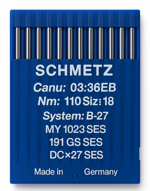 Schmetz B27 SES Size 110 light ball point industrial sewing machine needles pack of 10 Schmetz B27 SES Size 110 light ball point industrial sewing machine needles pack of 10