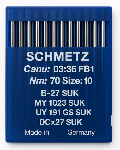 Schmetz B27 SUK Size 70 medium ball point industrial sewing machine needles pack of 10 Schmetz B27 SUK Size 70 medium ball point industrial sewing machine needles pack of 10