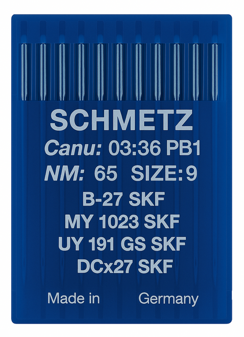 Schmetz B27 SKF Size 65 heavy ball point industrial sewing machine needles pack of 10 Schmetz B27 SKF Size 65 heavy ball point industrial sewing machine needles pack of 10