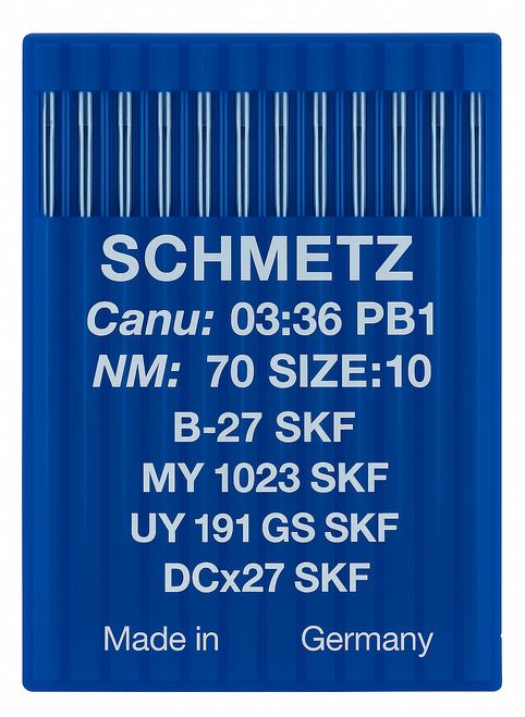 Schmetz B27 SKF Size 70 heavy ball point industrial sewing machine needles pack of 10 Schmetz B27 SKF Size 70 heavy ball point industrial sewing machine needles pack of 10