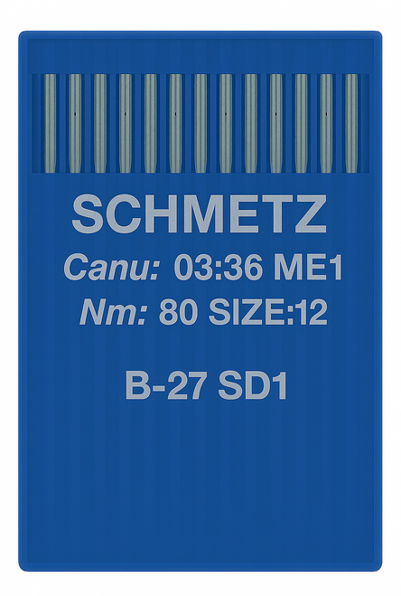 Schmetz B27 SD1 Size 80 industrial sewing machine needles discontinued pack of 10 Schmetz B27 SD1 Size 80 industrial sewing machine needles discontinued pack of 10