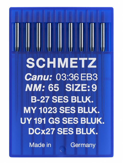 Schmetz B27 SES BLUK Size 65 Teflon coated light ball point industrial sewing machine needles pack of 10
