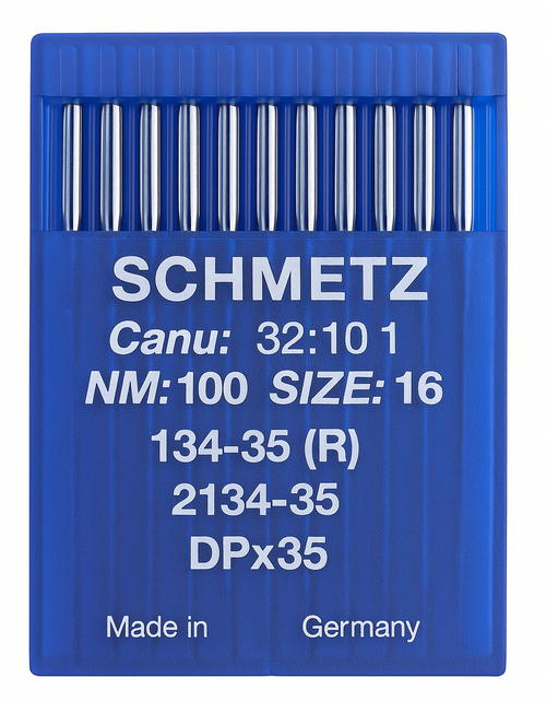Schmetz 134-35R Size 100 industrial sewing machine needles pack of 10 for lockstitch machines Schmetz 134-35R Size 100 industrial sewing machine needles pack of 10 for lockstitch machines