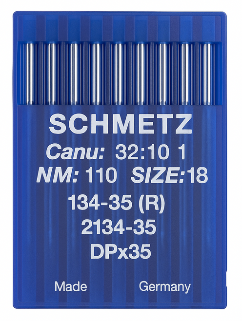Schmetz 134-35R Size 110 industrial sewing machine needles pack of 10 for heavy fabrics Schmetz 134-35R Size 110 industrial sewing machine needles pack of 10 for heavy fabrics