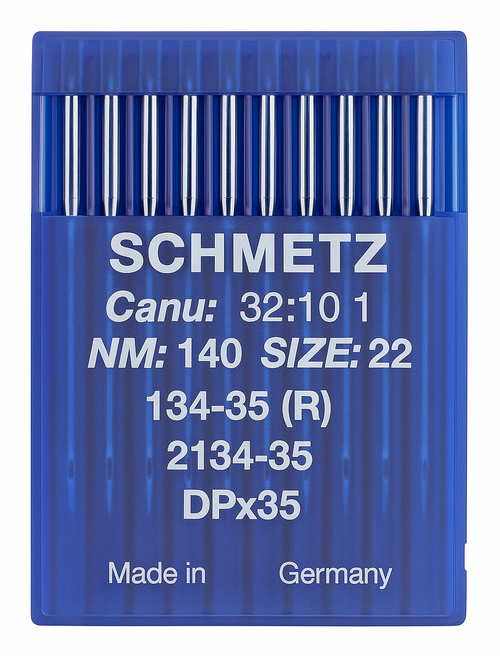 Schmetz 134-35R Size 140 industrial sewing machine needles pack of 10 for heavy fabrics and lockstitch Schmetz 134-35R Size 140 industrial sewing machine needles pack of 10 for heavy fabrics and lockstitch