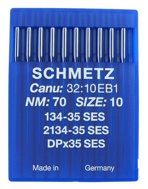 Schmetz 134-35 SES Size 70 industrial sewing machine needles pack of 10 with light ball point for lockstitch machines Schmetz 134-35 SES Size 70 industrial sewing machine needles pack of 10 with light ball point for lockstitch machines