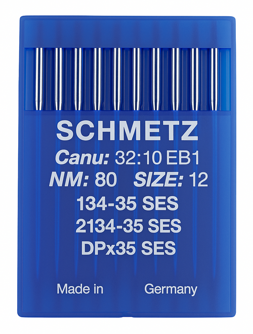 Schmetz 134-35 SES Size 80 industrial sewing machine needles pack of 10 with light ball point for lockstitch machines Schmetz 134-35 SES Size 80 industrial sewing machine needles pack of 10 with light ball point for lockstitch machines