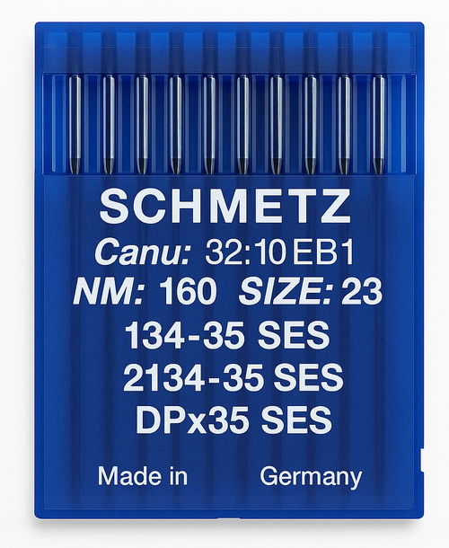 Schmetz 134-35 SES Size 160 industrial sewing machine needles pack of 10 with light ball point for lockstitch machines Schmetz 134-35 SES Size 160 industrial sewing machine needles pack of 10 with light ball point for lockstitch machines