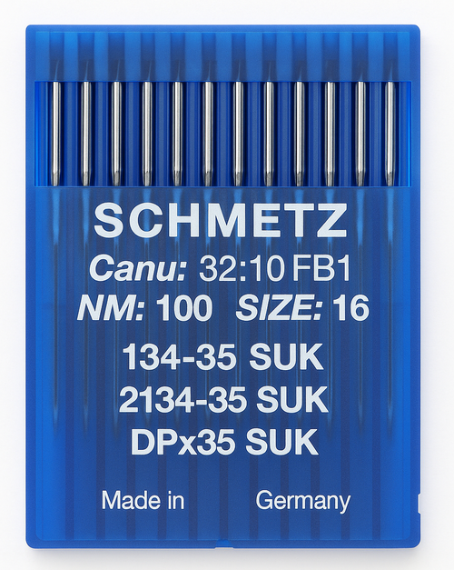 Schmetz 134-35 SUK Size 100 industrial sewing machine needles pack of 10 with medium ball point for lockstitch machines Schmetz 134-35 SUK Size 100 industrial sewing machine needles pack of 10 with medium ball point for lockstitch machines