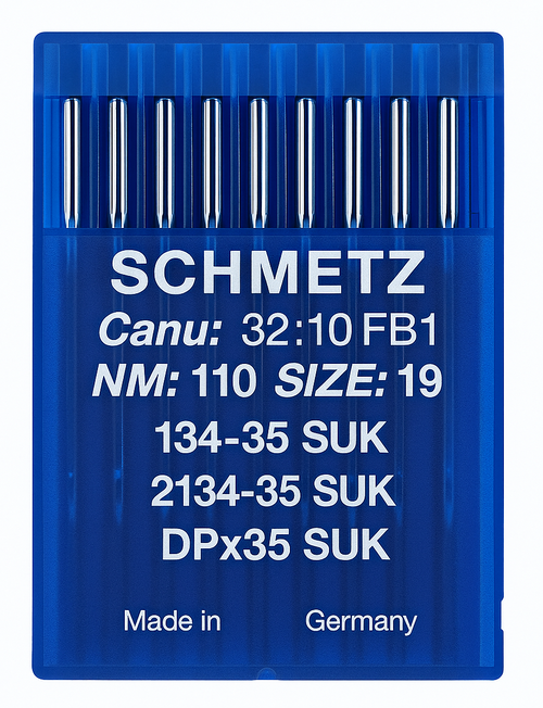 Schmetz 134-35 SUK Size 110 industrial sewing machine needles pack of 10 with medium ball point for lockstitch machines Schmetz 134-35 SUK Size 110 industrial sewing machine needles pack of 10 with medium ball point for lockstitch machines