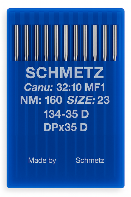 Schmetz 134-35 D Size 160 industrial sewing machine needles pack of 10 with triangular cutting point for leather and upholstery Schmetz 134-35 D Size 160 industrial sewing machine needles pack of 10 with triangular cutting point for leather and upholstery