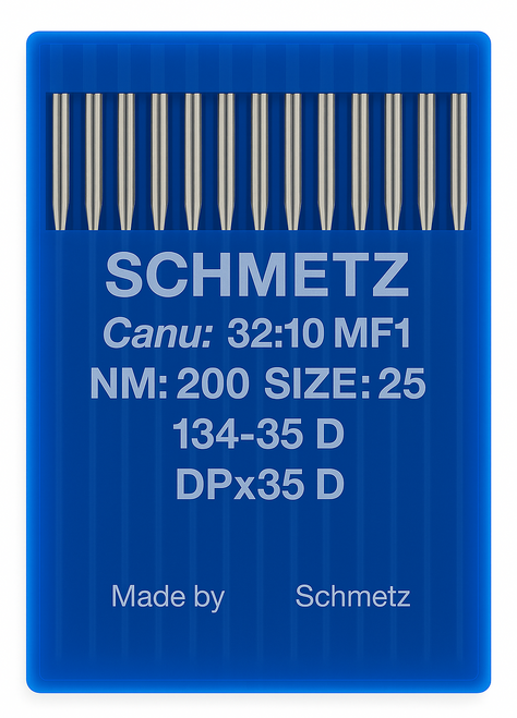 Schmetz 134-35 D Size 200 industrial sewing machine needles pack of 10 with triangular cutting point for leather and heavy upholstery Schmetz 134-35 D Size 200 industrial sewing machine needles pack of 10 with triangular cutting point for leather and heavy upholstery