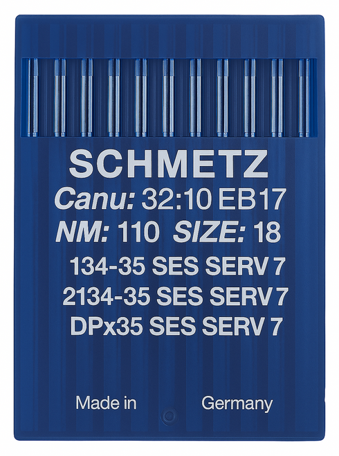 Schmetz 134-35 SES SERV 7 Size 110 industrial sewing machine needles pack of 10
