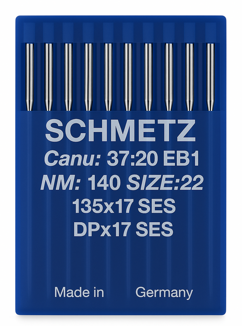 Schmetz 135x17 SES Size 140 industrial sewing machine needles pack of 10 for heavy fabrics and lockstitch machines