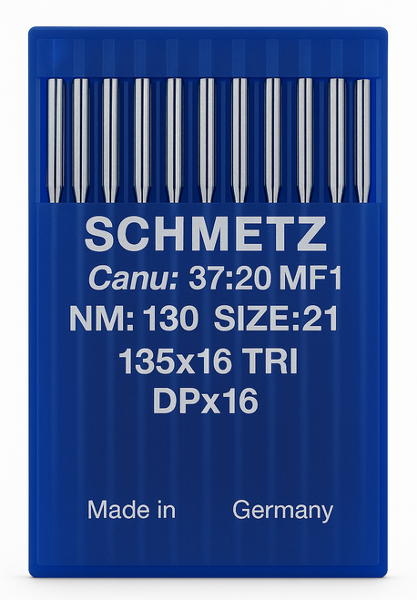 Schmetz 135x16 TRI D Size 130 industrial sewing machine needles pack of 10 for leather and upholstery
