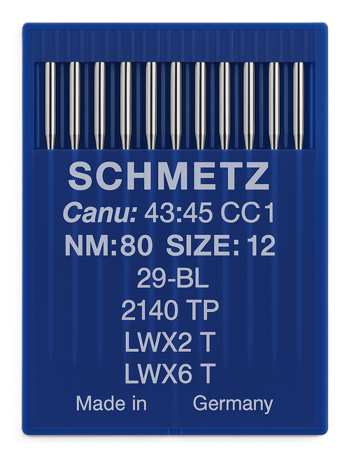 Schmetz 29-34 Size 80 industrial sewing machine needles pack of 10 for blindstitch and chainstitch on medium-weight fabrics Schmetz 29-34 Size 80 industrial sewing machine needles pack of 10 for blindstitch and chainstitch on medium-weight fabrics