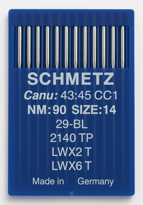 Schmetz 29-34 Size 90 industrial sewing machine needles pack of 10 for blindstitch and chainstitch on medium to heavy fabrics Schmetz 29-34 Size 90 industrial sewing machine needles pack of 10 for blindstitch and chainstitch on medium to heavy fabrics