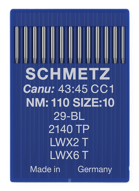 Schmetz 29-34 Size 110 industrial sewing machine needles pack of 10 for blindstitch and chainstitch on heavy fabrics Schmetz 29-34 Size 110 industrial sewing machine needles pack of 10 for blindstitch and chainstitch on heavy fabrics