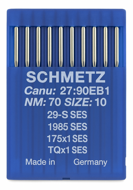 Schmetz 175X1 SES Size 70 industrial sewing machine needles pack of 10 for button sewing machines