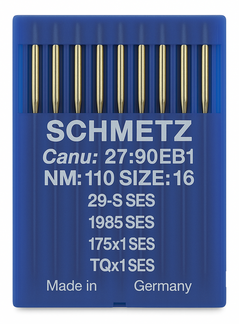 Schmetz 175X1 SES Size 110 industrial sewing machine needles pack of 10 for button sewing machines