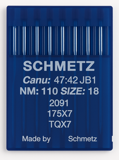 Schmetz 175X7 Size 110 industrial sewing machine needles pack of 10 for button sewing