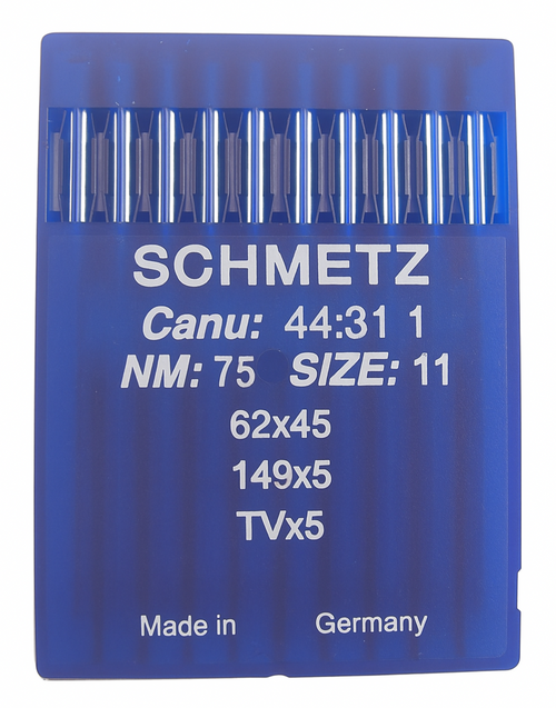 Schmetz 149X5 Size 75 industrial sewing machine needles pack of 10 for chainstitch sewing on light to medium fabrics