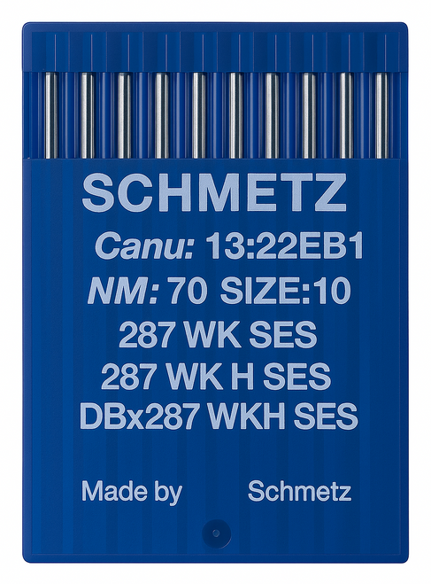 Schmetz 287WKH SES Size 70 industrial sewing machine needles pack of 10 for knitwear and light fabrics