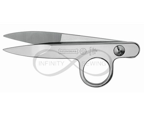 Mundial 801 4-1/2" Chromed Thread Snip. Classic forged craftsmanship, chrome-plated for durability, featuring a straight blade with a sharp point. This premium tool comes packaged in a double blister, offering the very best in the market. Crafted from the finest carbon steel, this thread snip ensures unparalleled durability for precision cutting. Elevate your cutting experience with Mundial's commitment to excellence captured in one image. Mundial 801 4-1/2" Chromed Thread Snip. Classic forged craftsmanship, chrome-plated for durability, featuring a straight blade with a sharp point. This premium tool comes packaged in a double blister, offering the very best in the market. Crafted from the finest carbon steel, this thread snip ensures unparalleled durability for precision cutting. Elevate your cutting experience with Mundial's commitment to excellence captured in one image.