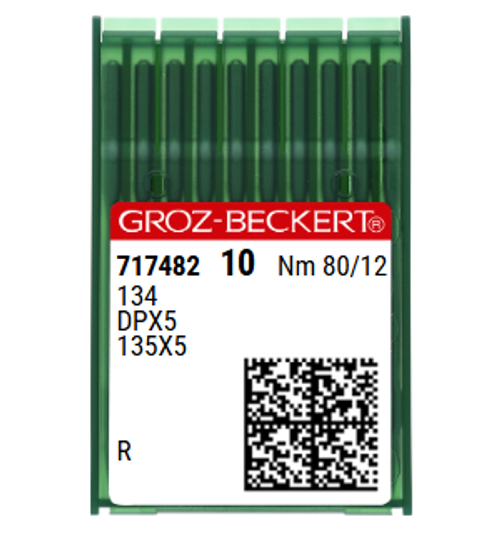 Groz Beckert 134R Size 80 Industrial Sewing Machine Needles Pack of 10 NM 80 Size 12 DPX5 135X5 135X7 compatible. Groz Beckert 134R Size 80 Industrial Sewing Machine Needles Pack of 10 NM 80 Size 12 DPX5 135X5 135X7 compatible.