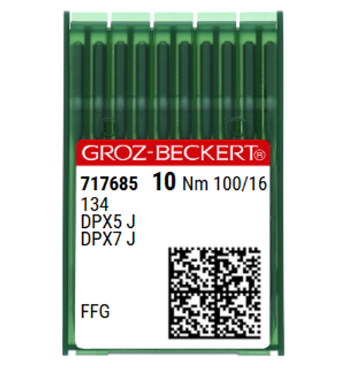 Groz Beckert 134 FFG SES Size 100 Ball Point Industrial Sewing Needles Pack of 10 NM 100 Size 16 for jersey and knitwear. Groz Beckert 134 FFG SES Size 100 Ball Point Industrial Sewing Needles Pack of 10 NM 100 Size 16 for jersey and knitwear.