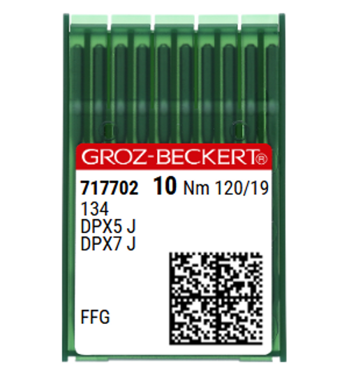 Groz Beckert 134 FFG SES Size 120 Light Ball Point Sewing Machine Needles Pack of 10 NM 120 Size 19 for jersey and knit fabrics. Groz Beckert 134 FFG SES Size 120 Light Ball Point Sewing Machine Needles Pack of 10 NM 120 Size 19 for jersey and knit fabrics.