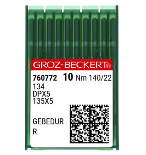 Groz Beckert 134 GEBEDUR NM 140 Size 22 Titanium Coated Sewing Machine Needles – Pack of 10. Groz Beckert 134 GEBEDUR NM 140 Size 22 Titanium Coated Sewing Machine Needles – Pack of 10.
