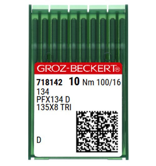 Groz Beckert 134D NM 100 Size 16 Triangular Point Leather Sewing Machine Needles – Pack of 10 Groz Beckert 134D NM 100 Size 16 Triangular Point Leather Sewing Machine Needles – Pack of 10