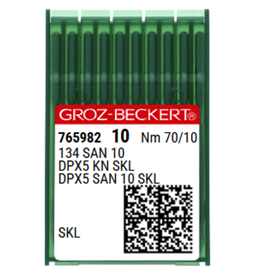 Groz Beckert SAN 10 SKL NM 70 Size 10 Sewing Needles for Elastic Warp-Knit Fabrics – Pack of 10 Groz Beckert SAN 10 SKL NM 70 Size 10 Sewing Needles for Elastic Warp-Knit Fabrics – Pack of 10