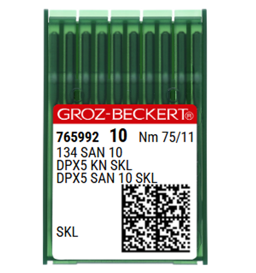 Groz Beckert SAN 10 SKL NM 75 Size 11 Sewing Needles for Elastic Warp-Knitted Fabrics – Pack of 10 Groz Beckert SAN 10 SKL NM 75 Size 11 Sewing Needles for Elastic Warp-Knitted Fabrics – Pack of 10