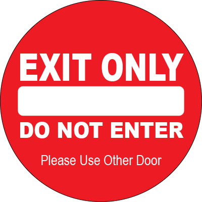 Exit Circle Floor Sign | Graphic Products