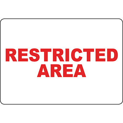Restricted Area Sign | Graphic Products