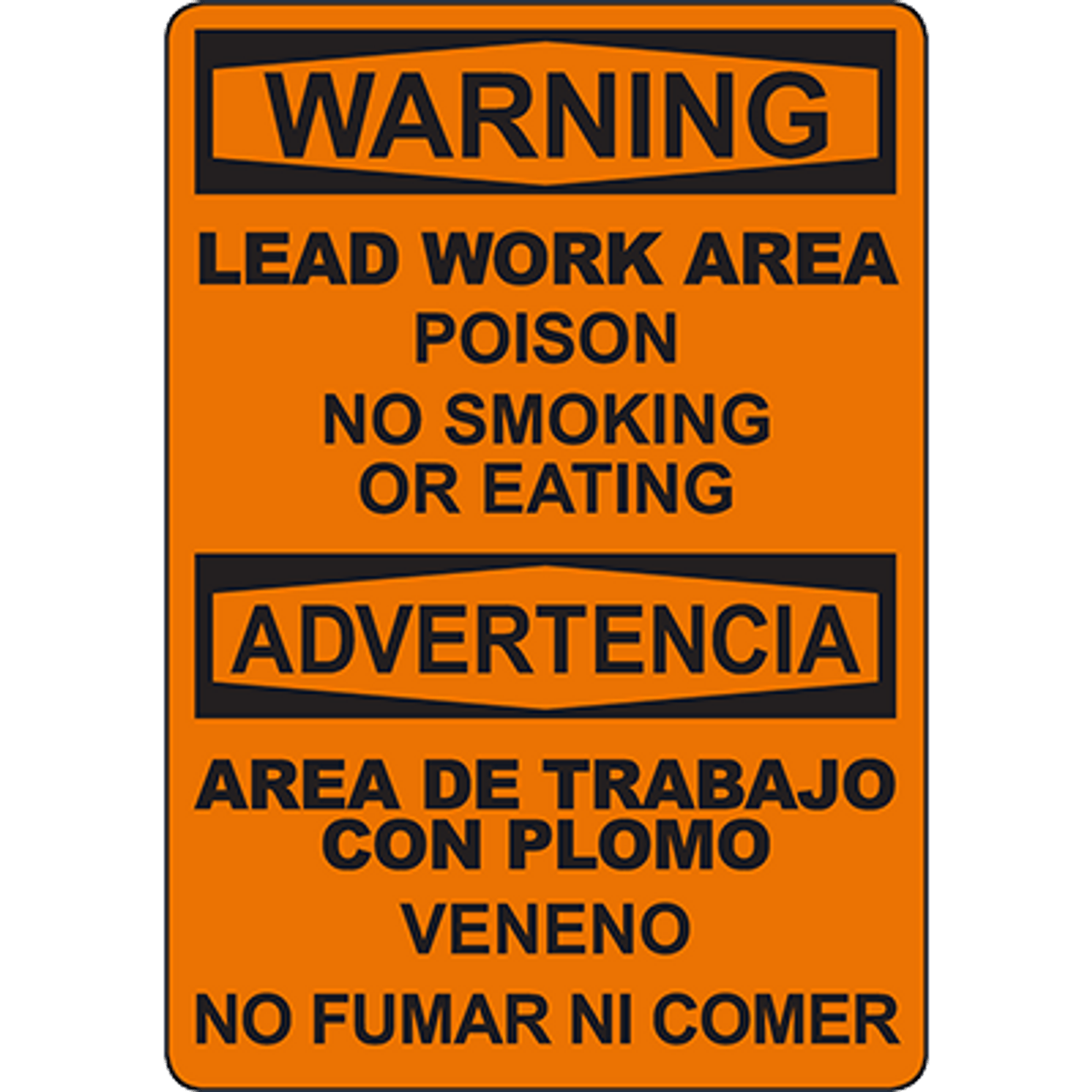 WARNING Lead Work Area Bilingual Sign Graphic Products warning-lead-work-area-bilingual-sign-graphic-products