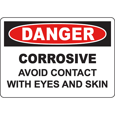 DANGER Corrosive Avoid Contact With Eyes Skin Sign Graphic Products