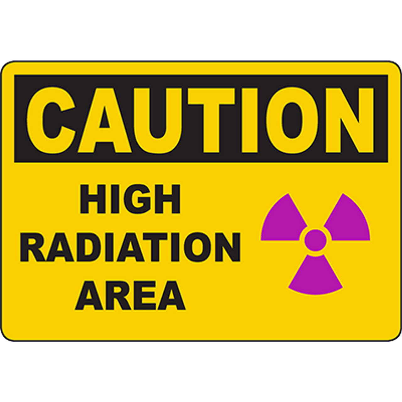 CAUTION High Radiation Area Sign Graphic Products