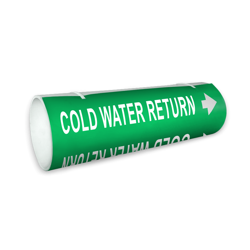Cold Water Reverse Return Cold Water Return Pipe Marker | Graphic Products