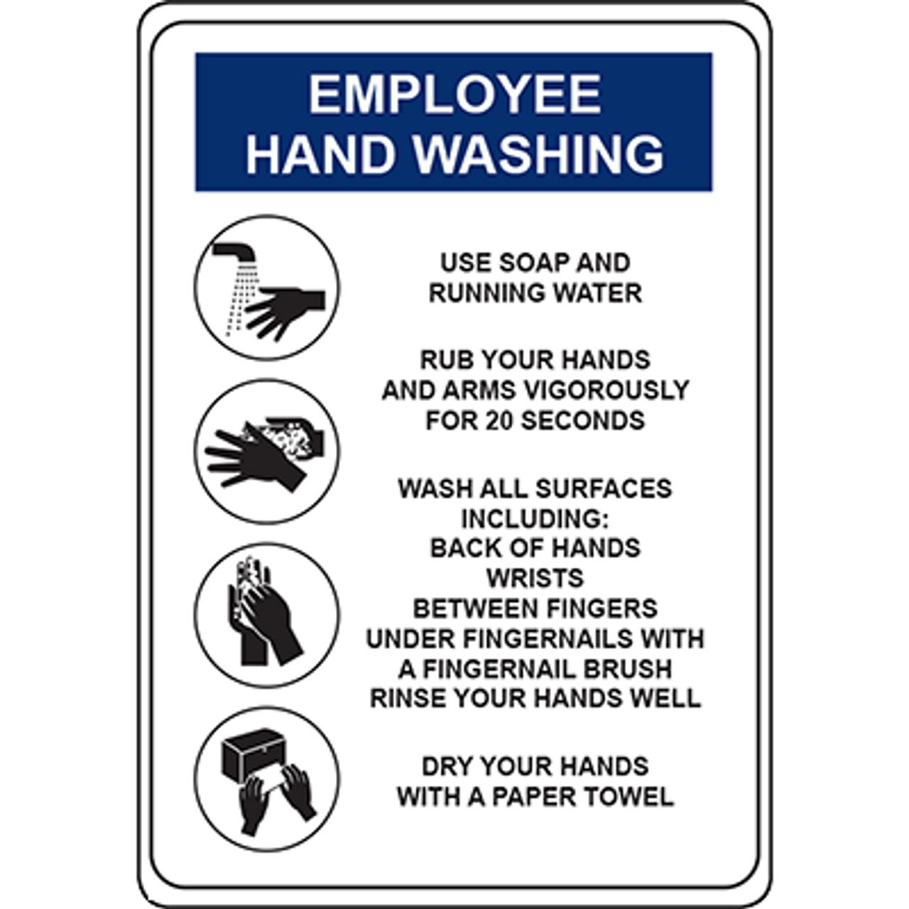 Employee Hand Washing Sign | Graphic Products