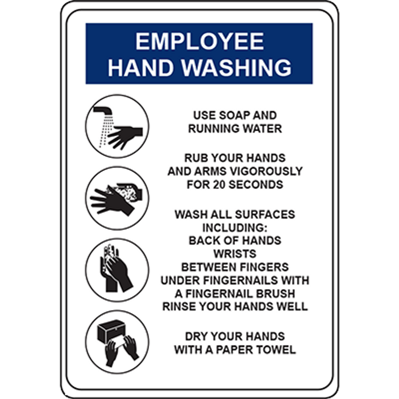 Employee Hand Washing Sign | Graphic Products